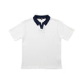 The Waffle Polo - Ivory & Navy