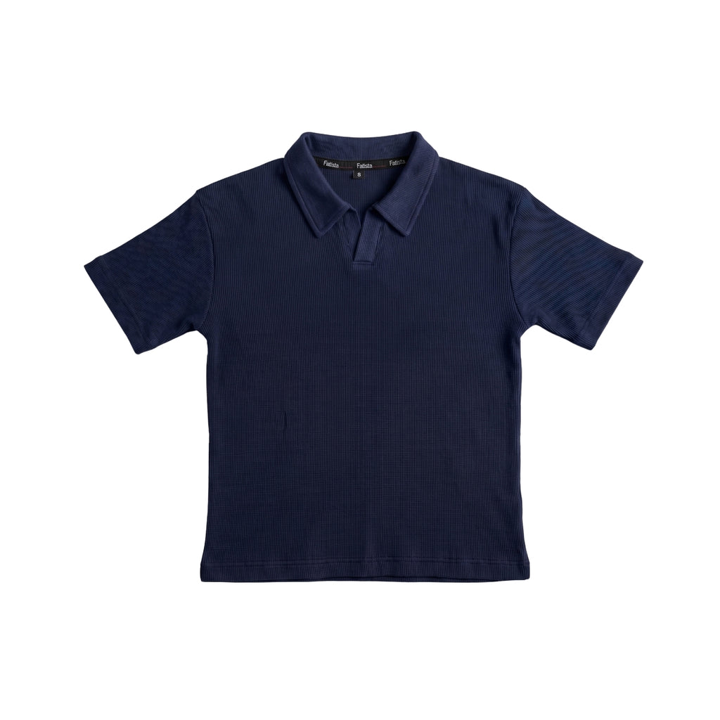 The Waffle Polo - Deep Navy